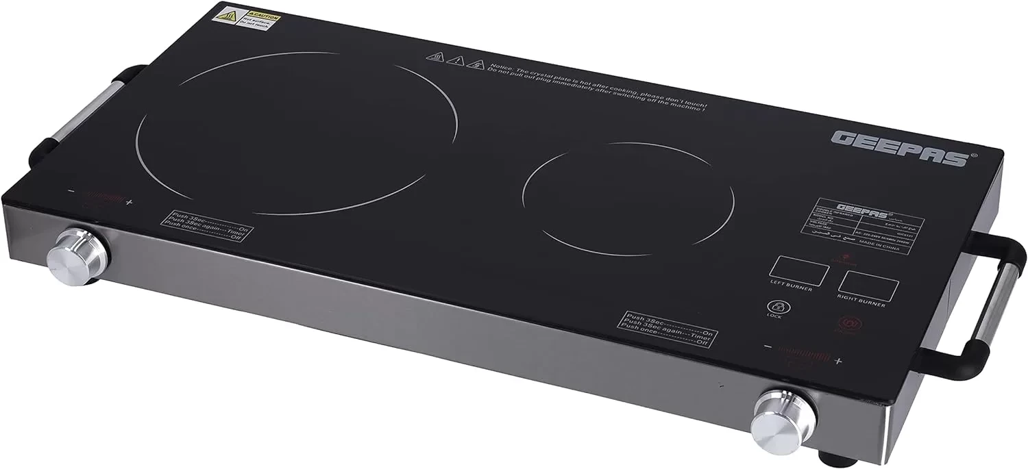 Geepas Double Infrared Cooker GIC6131 - 2600W Dual Cooktop