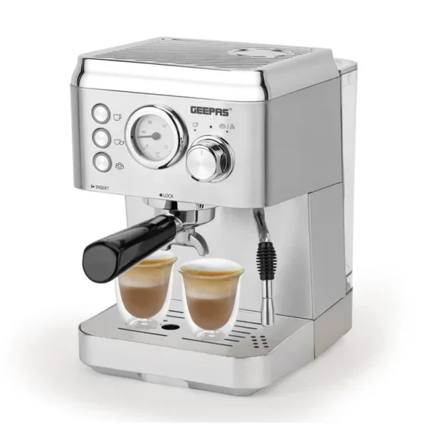 Geepas 20 Bar Espresso & Cappuccino Maker GCM1523 - 1.8L
