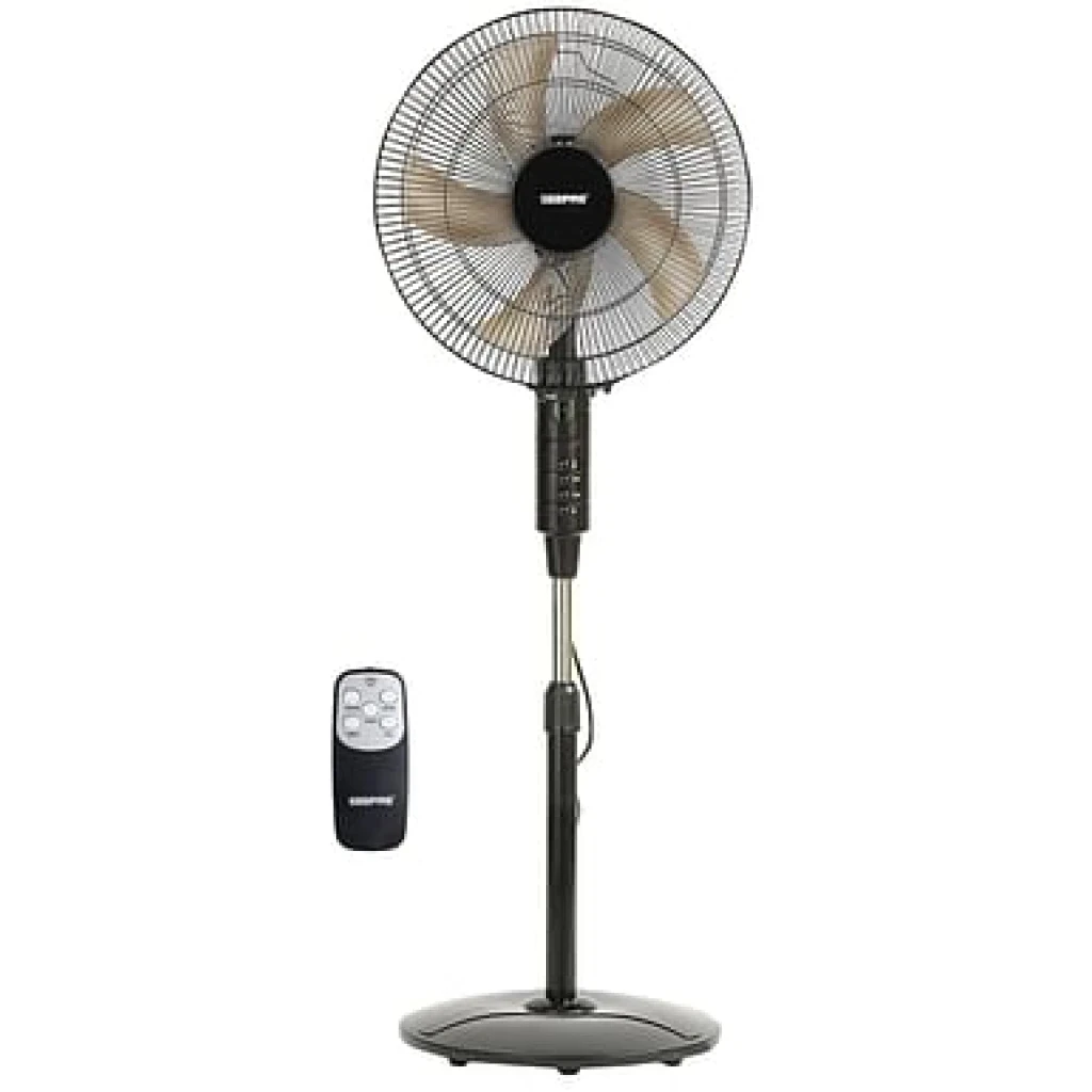 Geepas 16-inch Stand Fan GF9489 - 6 Leaf Blade, Copper Wire Motor