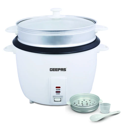 Geepas Automatic Rice Cooker GRC4327 - 2.8L, Steamer