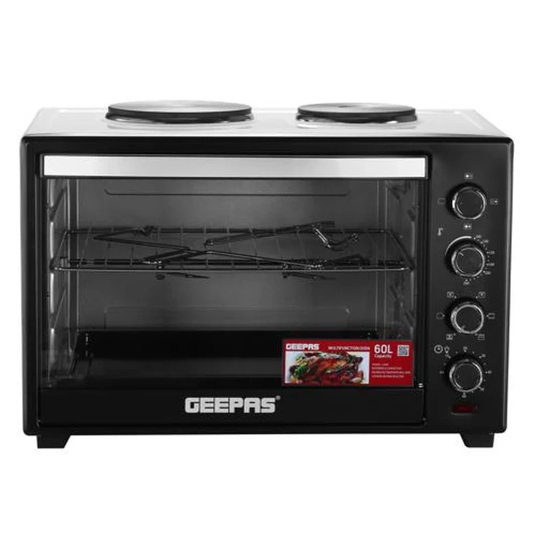 Geepas Electric Oven with Hot Plates & Rotisserie GO4452 - 60L