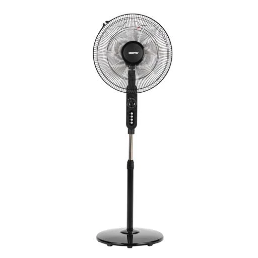 Geepas 16-inch Stand Fan with Remote GF9488 - 5 Metal Blades, Copper Motor