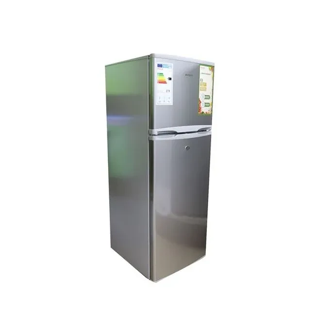 ADH 220L Double Door Refrigerator | Large Capacity, Silver
