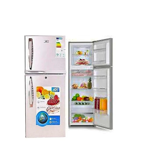 ADH 138L Double Door Refrigerator | Compact & Spacious, Silver