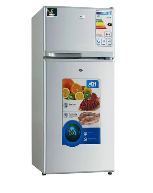 ADH 108L Double Door Refrigerator | Compact & Spacious, Silver