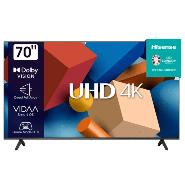 Hisense 70" inch 4K Smart TV (70A6KS) | Slim Bezel | HDR10+