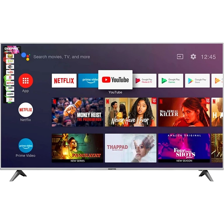 Geepas 65-inch 4K UHD Smart LED TV GLED6559 - DVBT2/S2