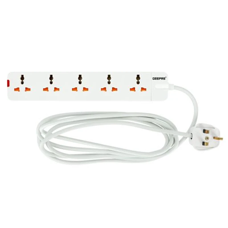 Geepas Extension Socket GES58013 - 5 Way, 3 Meter Cord