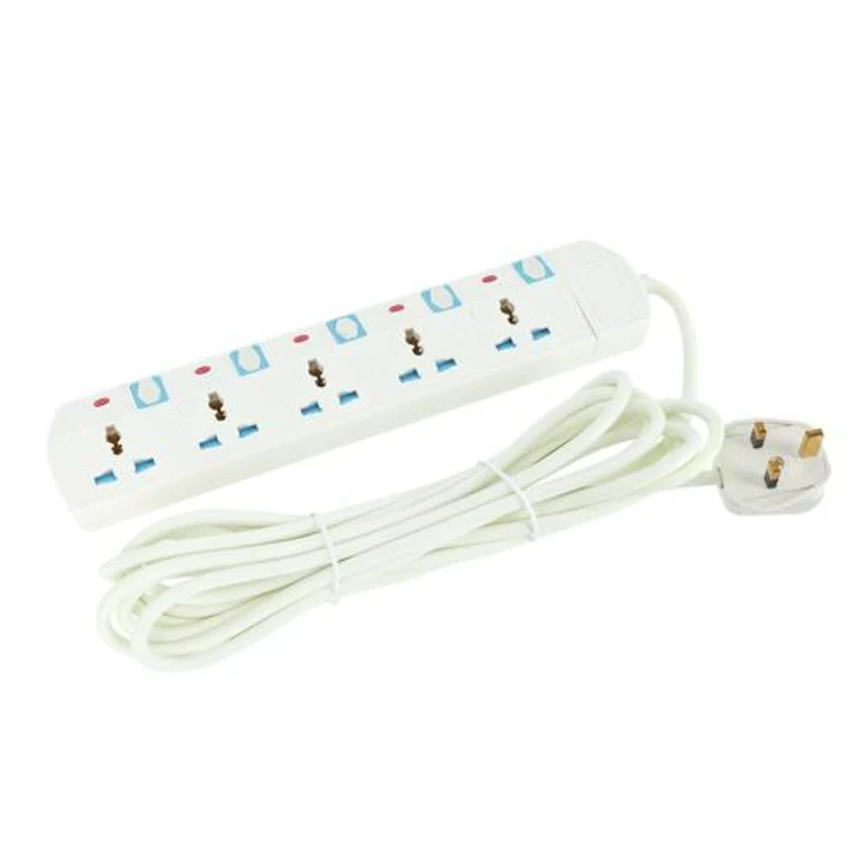 Geepas Extension Socket GES5802 - 5 Way, 5 Meter Cord