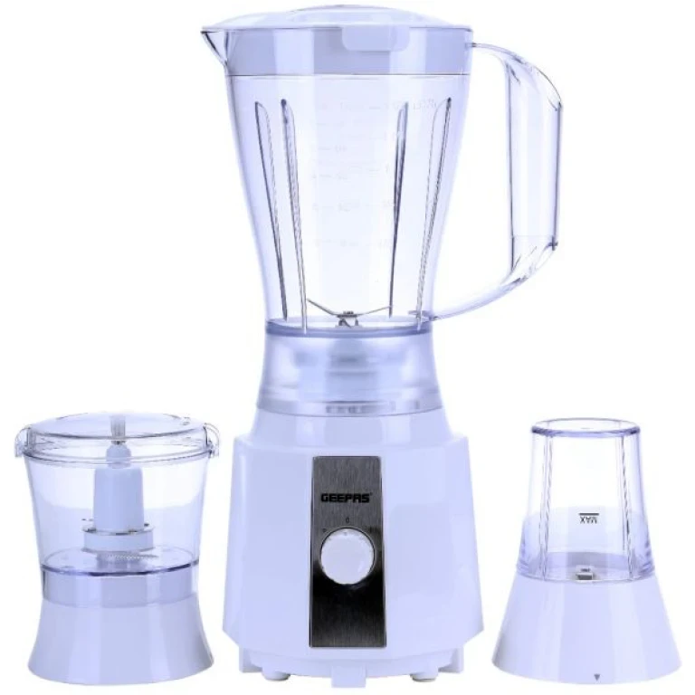 Geepas 3-in-1 Blender GSB9891 - 1.5L Jar, 400W