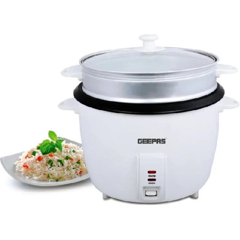 Geepas Automatic Rice Cooker GRC4327 - 2.8L, Steamer