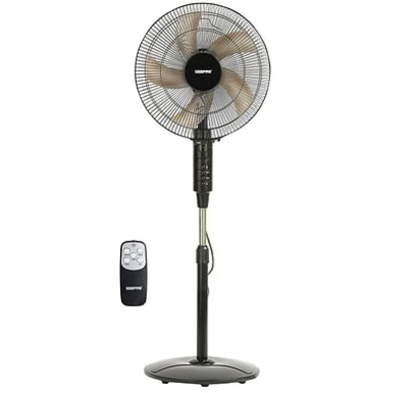 Geepas 16-inch Stand Fan GF9489 - 6 Leaf Blade, Copper Wire Motor