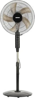 Geepas 16-inch Stand Fan with Remote GF9488 - 5 Metal Blades, Copper Motor