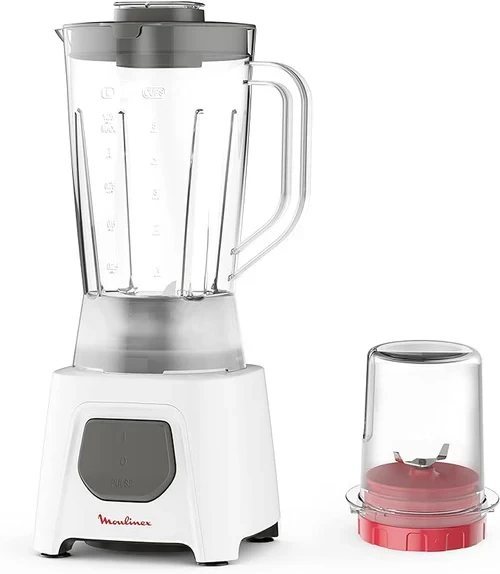 Moulinex 2-in-1 Blender | 450W, with Grinder | 2 Jars, 1.5L Jug + Grinder, Ice Crushing