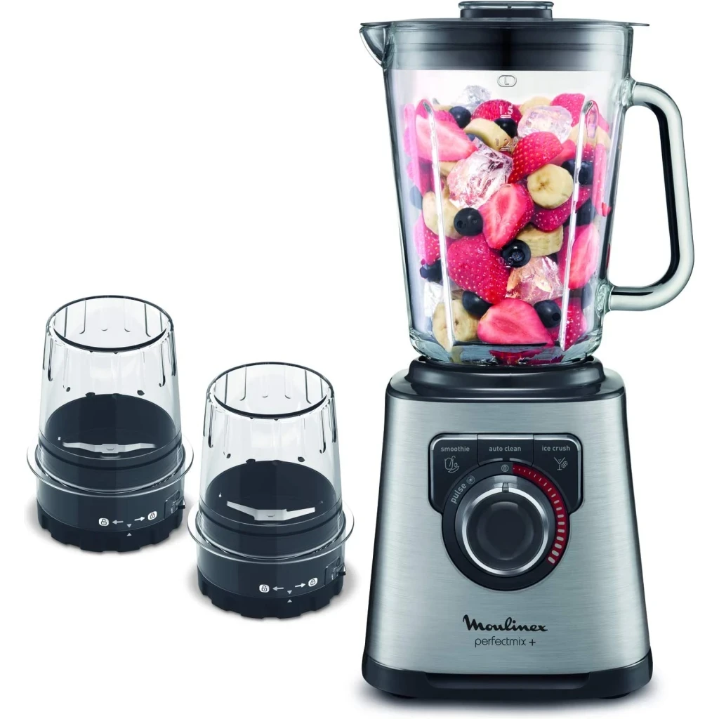 MOULINEMoulinex 1600W PerfectMix+ High-Speed Blender | Glass Jar, 6 Programs + Ice Crushing