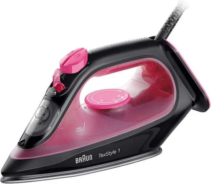 Braun TexStyle 1 Steam Iron | 2000W, SuperCeramic, Pink