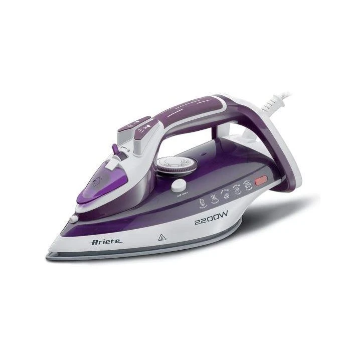 Ariete 2200W Steam Iron | Ceramic, Anti-Drip, Purple | FSV6243/6242
