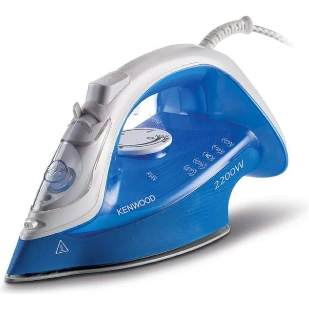 Kenwood 2200W Steam Iron | Ceramic Soleplate, Blue | Bi762543
